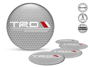 Toyota TRD Car Rim Decal Brand Silicone Dome Stickers